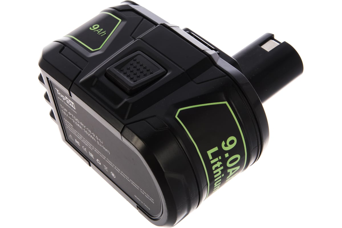 Аккумулятор для электроинструмента Ryobi (Li-Ion, 18В, 9Ач) Topon PN: RB18L90 TOP-PTGD-RY-18-9.0-Li
