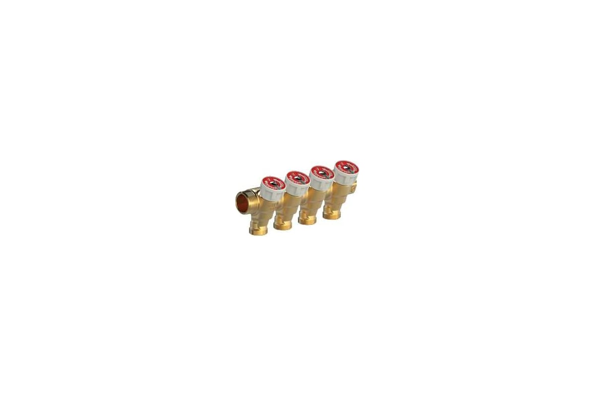 Сантехнический коллектор Giacomini 3/4x1/2E/2 с вентилями R585CY062