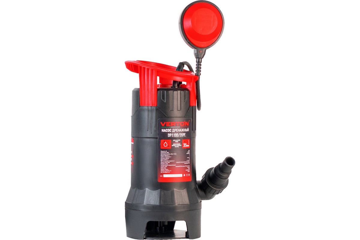 Дренажный насос для грязной воды Verton AQUA DP1100/35PE 01.14140.14161
