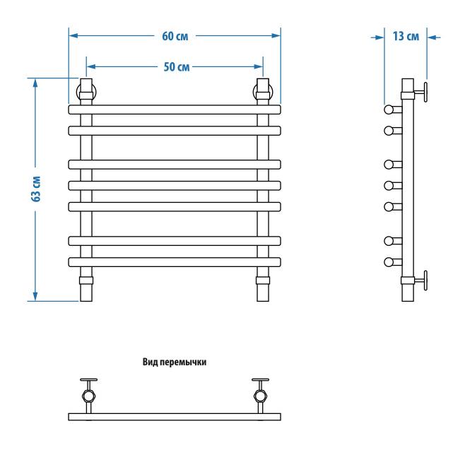 Полотенцесушитель водяной Energy Ideal 60x50 см