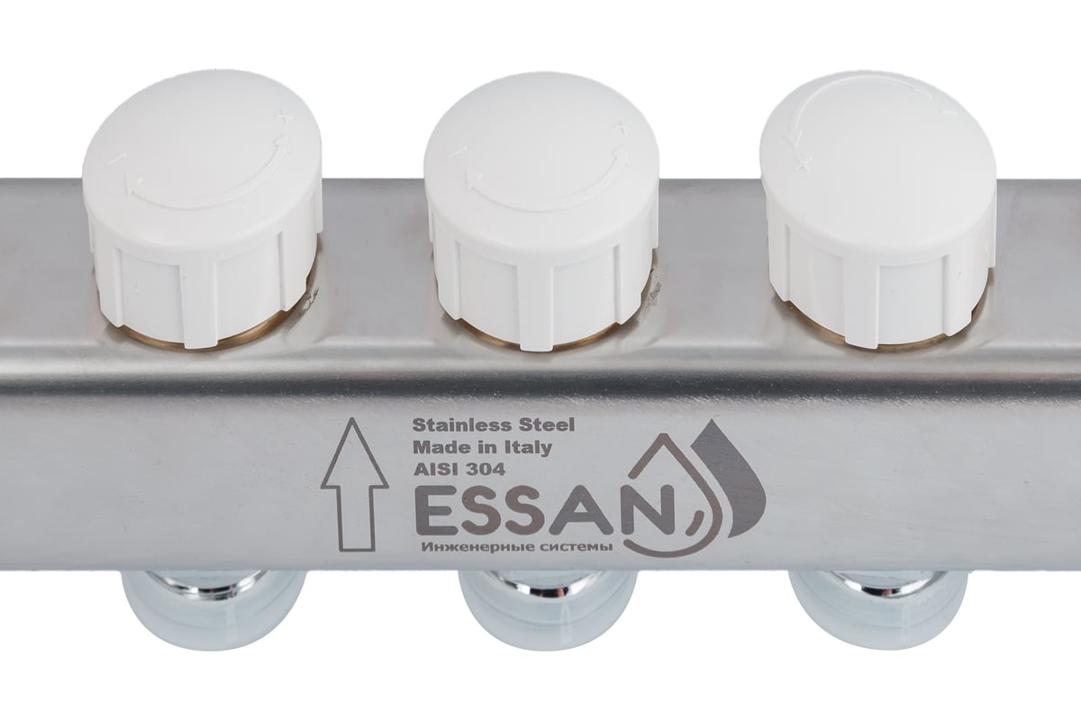 Коллекторная группа Essan GROUP802 нержавейка, 1"x3/4" EK 12 выходов, с расходомерами 180222512-77