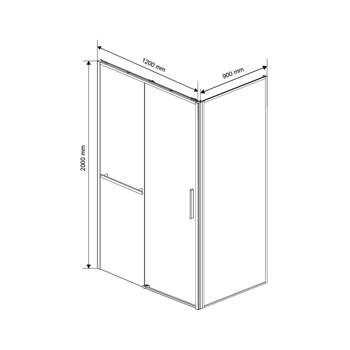 Душевой уголок Vincea Слим Софт (Slim Soft) VSR-1SS9012CLBC 120x90 брашированная медь, стекло прозрачное