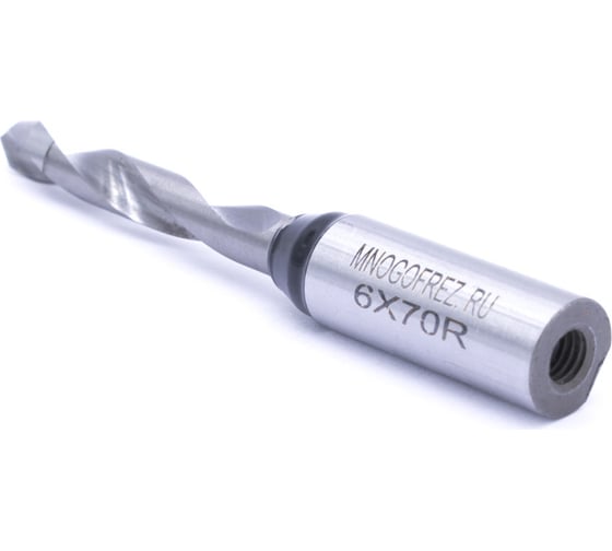 Сверло присадочное сквозное усиленное KJ1-V40207R (6х70 мм; хв-к 10 мм; правое вращение) МНОГОФРЕЗ 6572