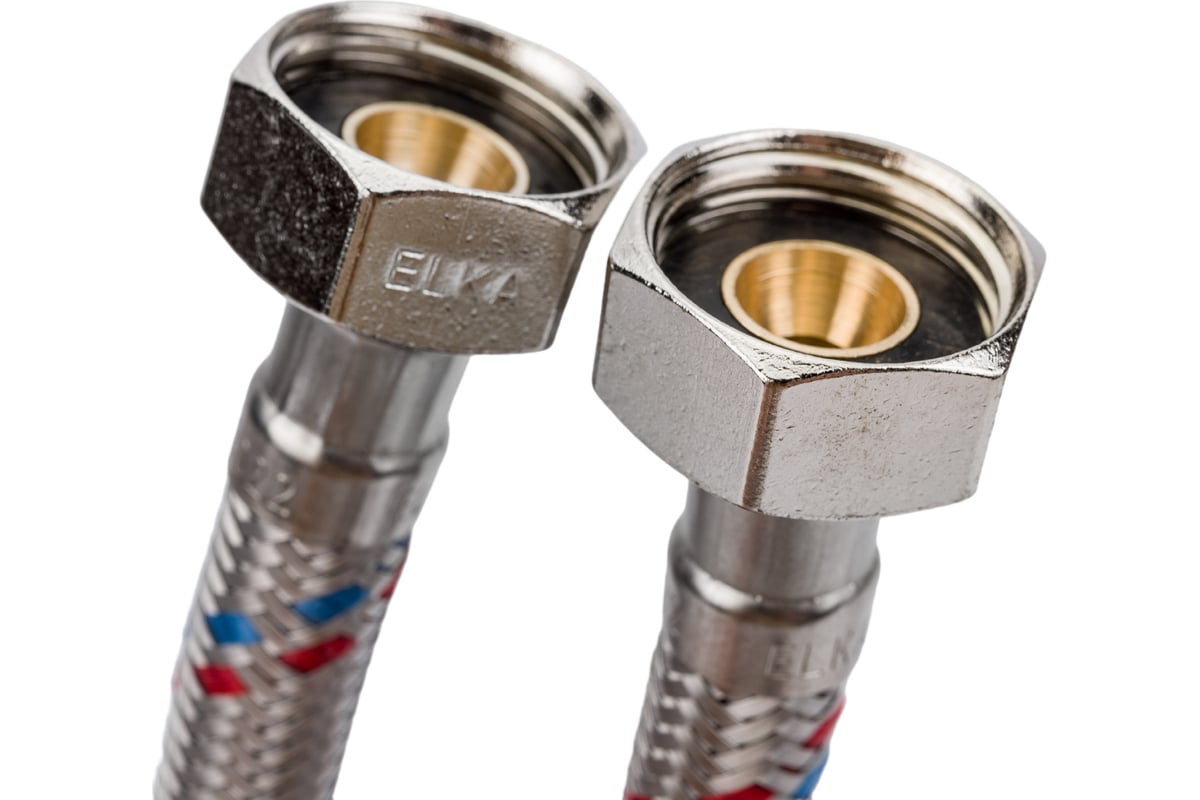 Подводка гибкая для воды с оплеткой из нержавеющей стали ELKA 1/2" х 30 см в/в ИС.100909