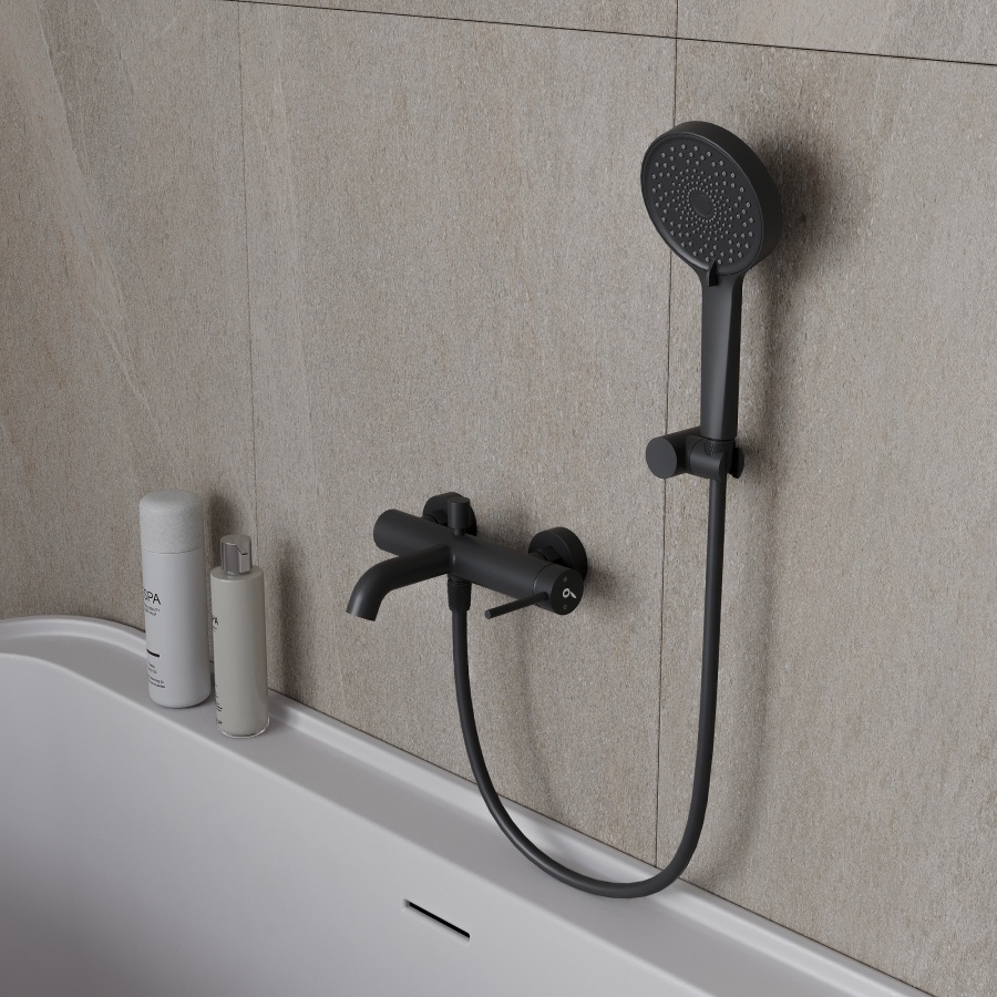 Смеситель для ванны Oliveeka Y-Line OL-639017-MB черный матовый