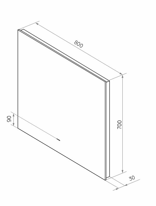 Зеркало Континент Trezhe LED 80x70 см с подсветкой ЗЛП534