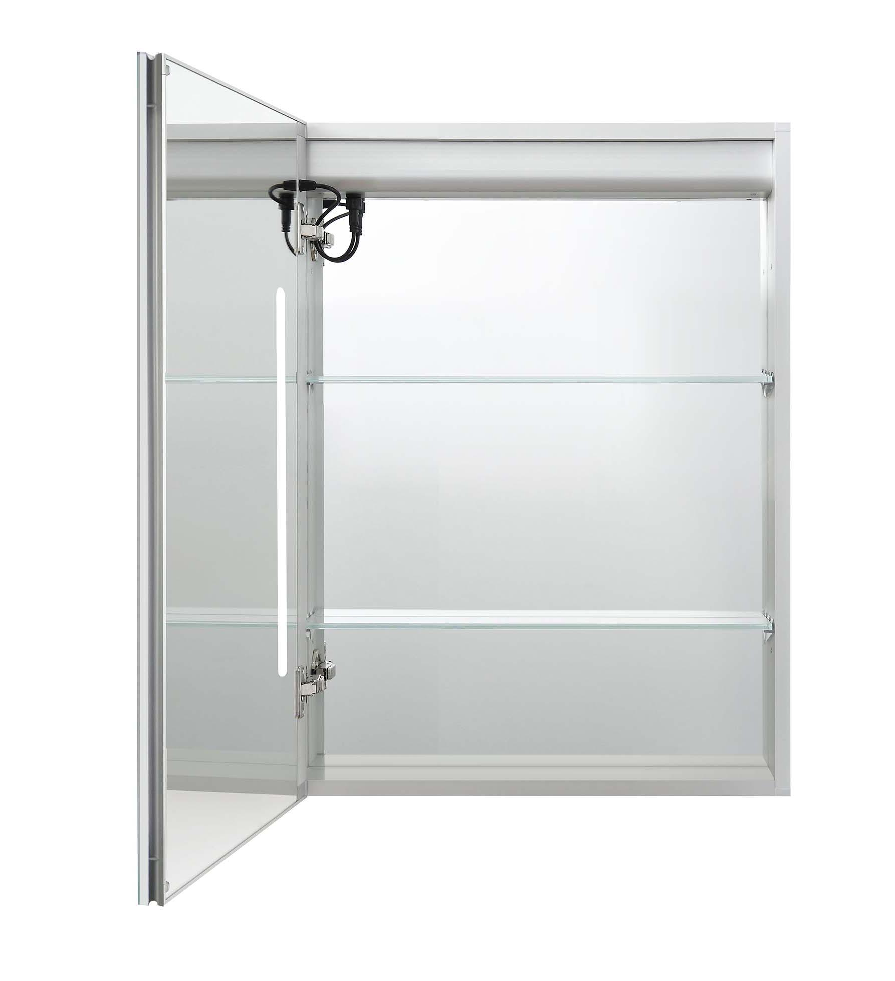 Зеркальный шкаф Aquatek 60x80 см с подсветкой, антипар, хром AQ7609-MLC