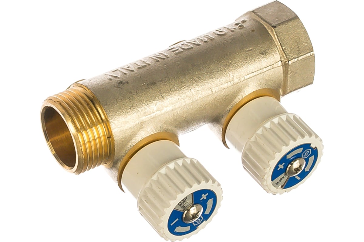 Распределительный коллектор STOUT 3/4, 2 отвода 1/2 SMB 6851 341202 RG008SFVPBLRSJ