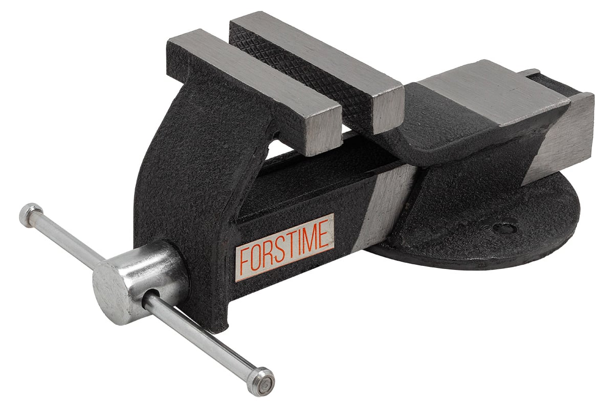 Тиски стальные с наковальней FORSTIME 3"-80мм FT-6540703(59912)