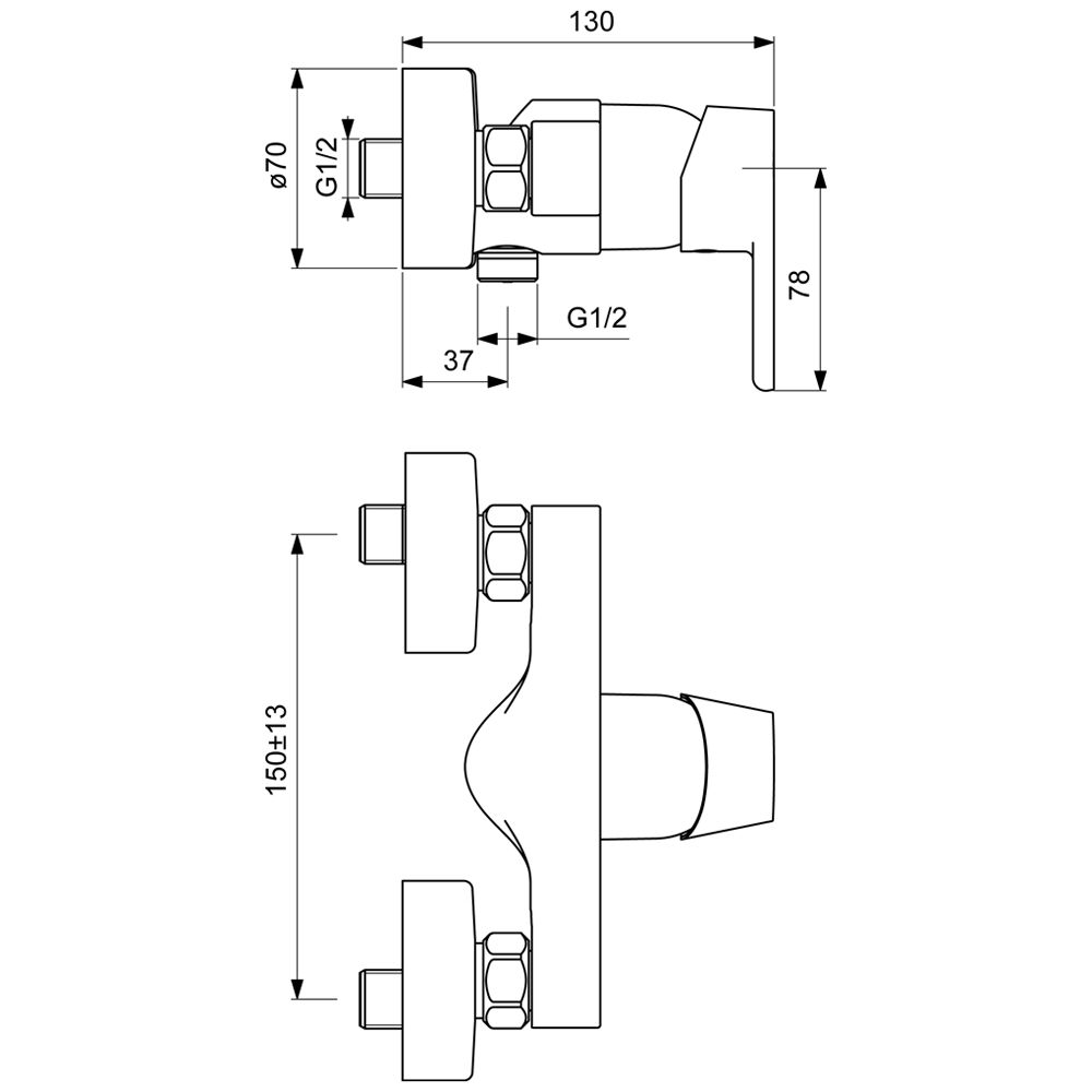 Смеситель для душа Ideal Standard Vito B0411AA