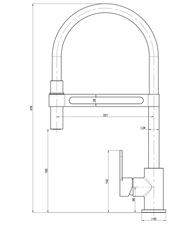 Смеситель для кухни Lemark Soul LM6006C