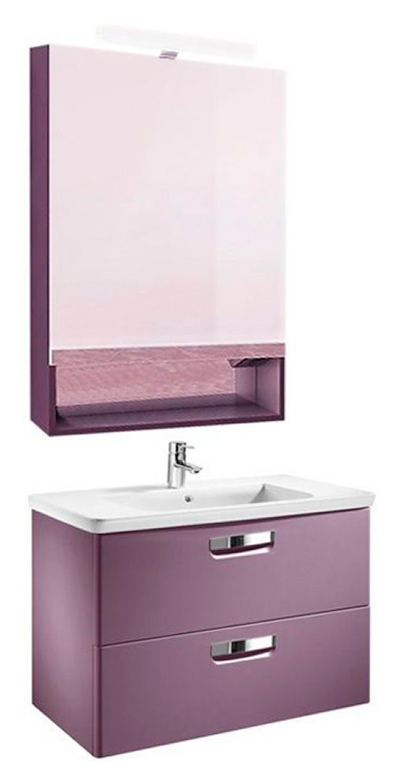 Зеркальный шкаф Roca Gap 80 см, фиолетовый