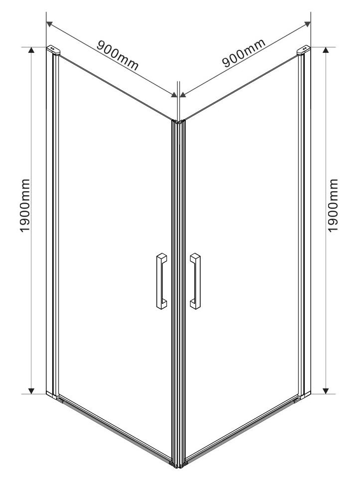 Душевой уголок Vincea Orta VSS-1O 90x90 хром, прозрачный