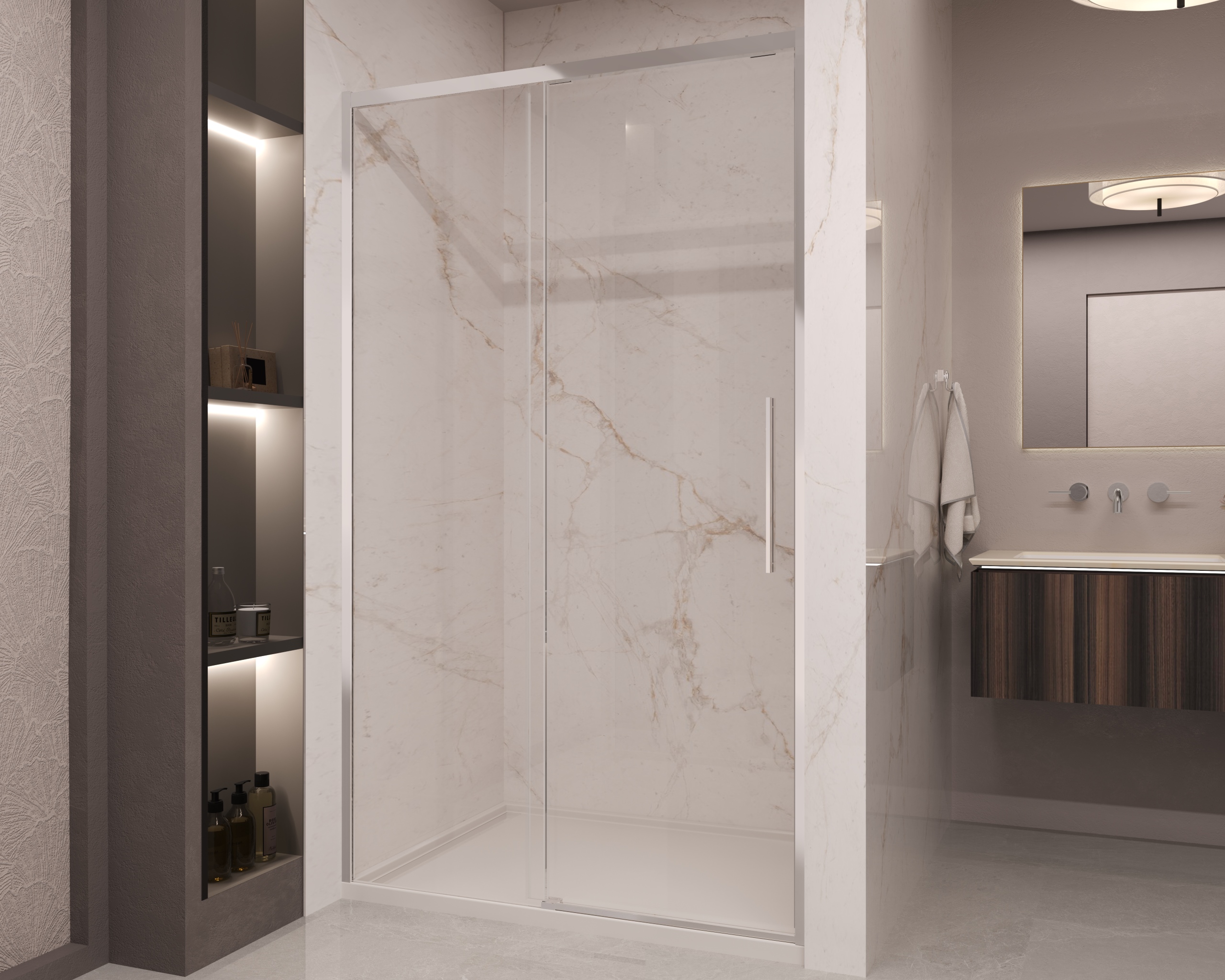 Душевая дверь Vincea Stella VDS-1ST110CL 110x200 хром, прозрачная