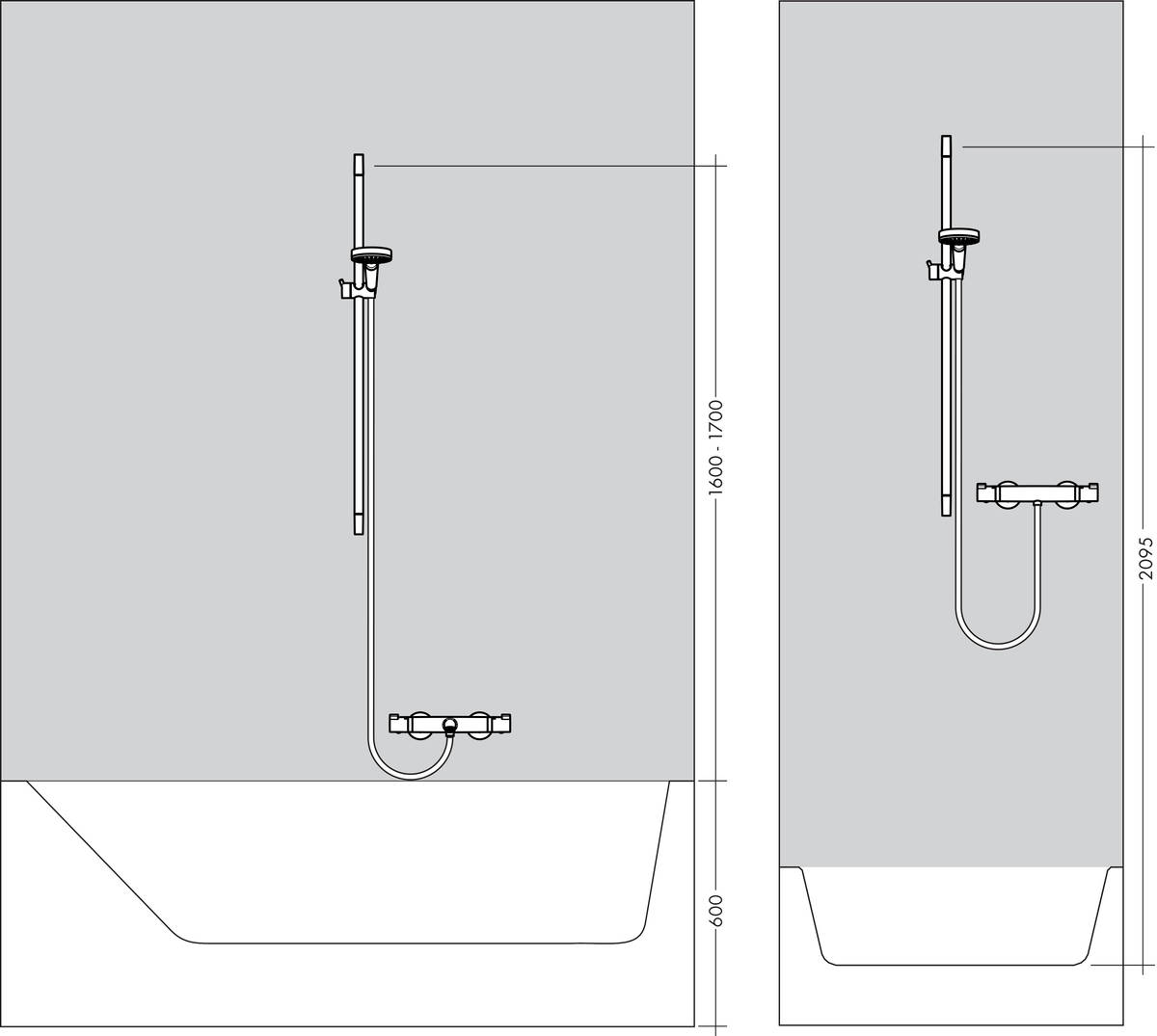 Душевой гарнитур Hansgrohe Crometta Vario со штангой 90 см 26536400