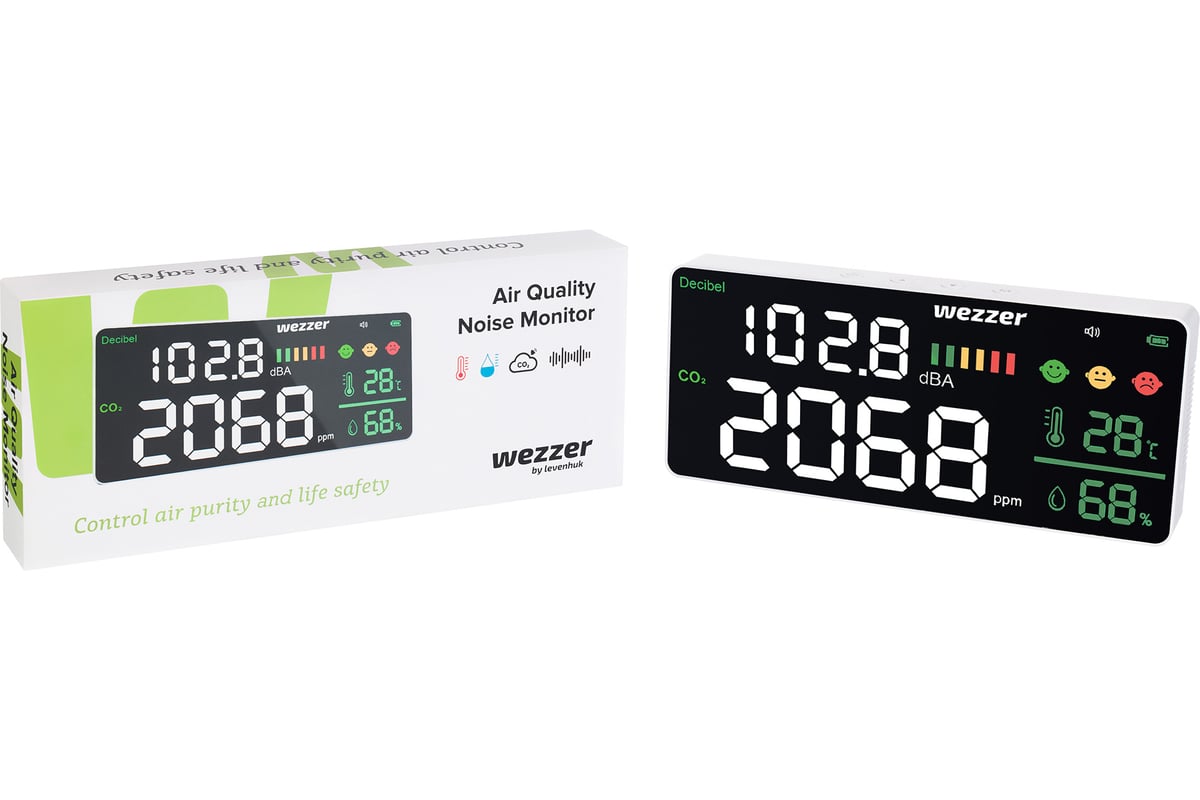 Монитор качества воздуха Levenhuk Wezzer Air PRO CN20, с шумомером 81410