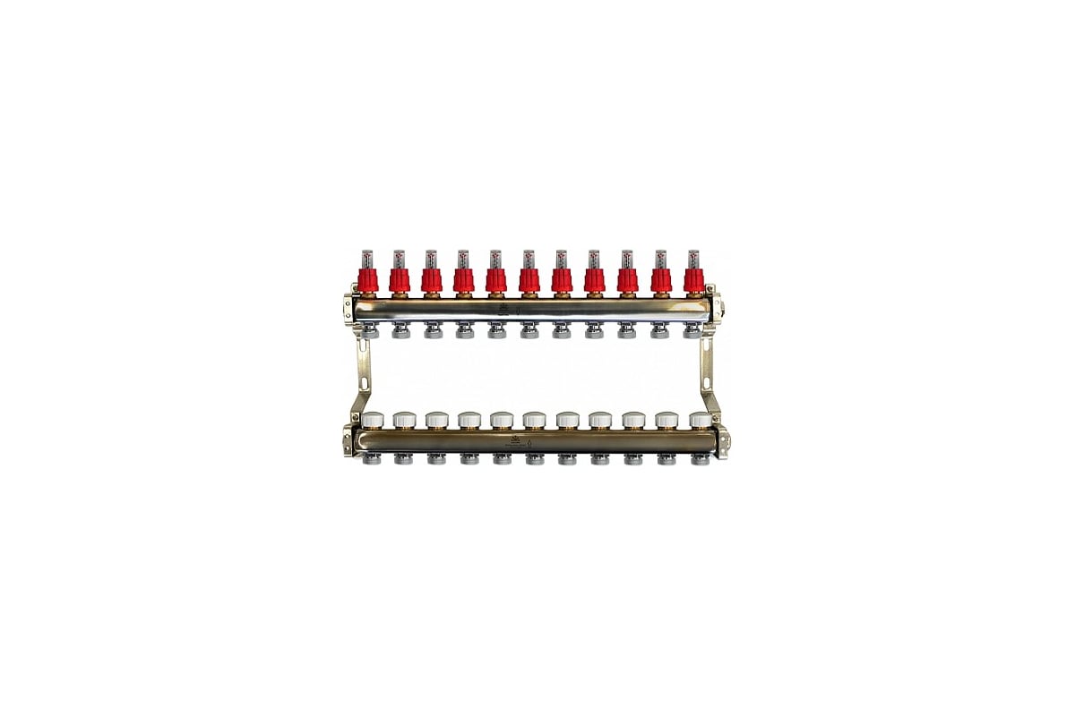 Коллекторный блок для теплого пола 1x3/4EU отв.-11 Gekon GK 74111
