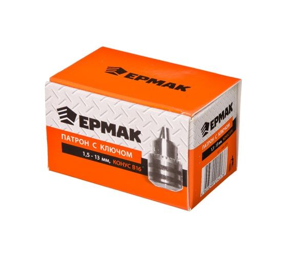 Патрон с ключом 1.5-13 мм, конус В16 Ермак 646-006
