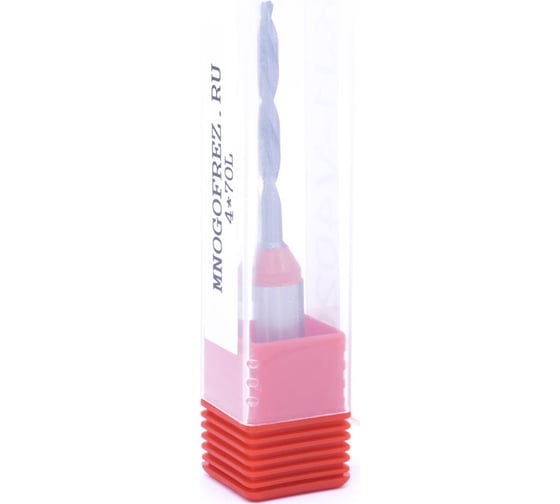 Сверло присадочное сквозное усиленное KJ1-V40203L (4х70 мм; хв-к 10 мм; левое вращение) МНОГОФРЕЗ 6567