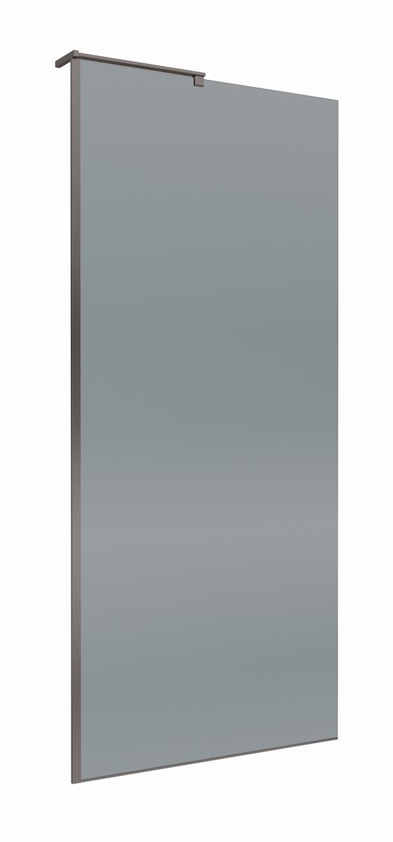 Душевая перегородка Belbagno UNO-L-1-TB-90-GR-GM 90x200 графит, оружейная сталь