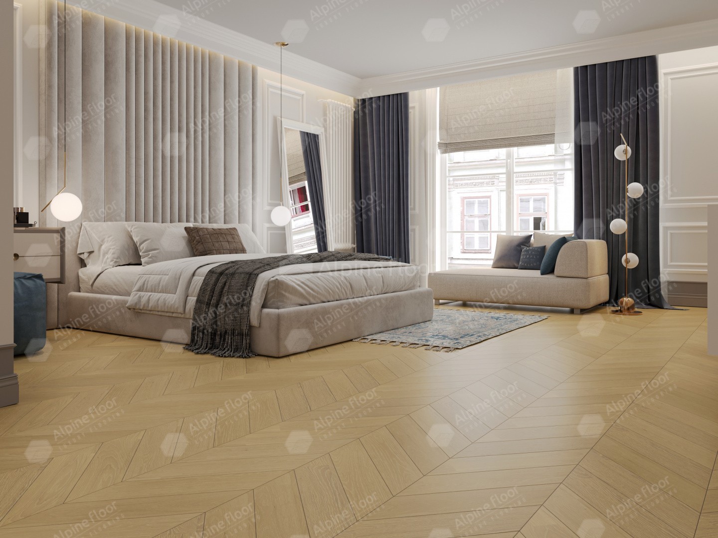 Инженерная доска Alpine Floor Chateau Дуб Шампань 600x120x12 мм, EW203-01