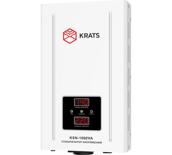 Стабилизатор напряжения Krats 1000VA индикация 220В, Uвх. 140-260, 1000ВА KSN-1000VA