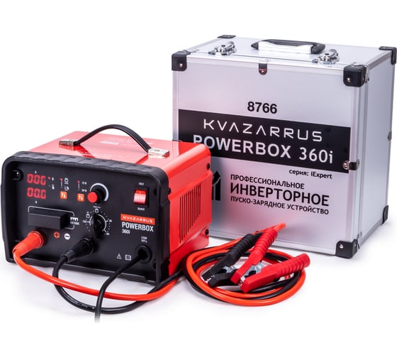 Инверторное пуско-зарядное устройство Kvazarrus powerbox 360i, таймер, алюминиевый кейс 8766