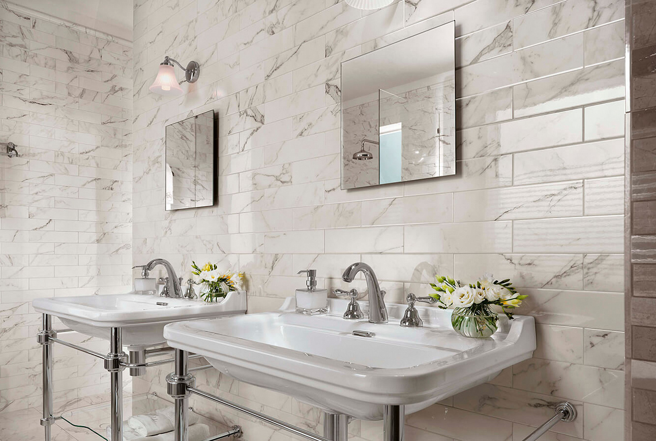 Плитка Atlas Concorde Brick Atelier Carrara 8x31,5 см, AZA2