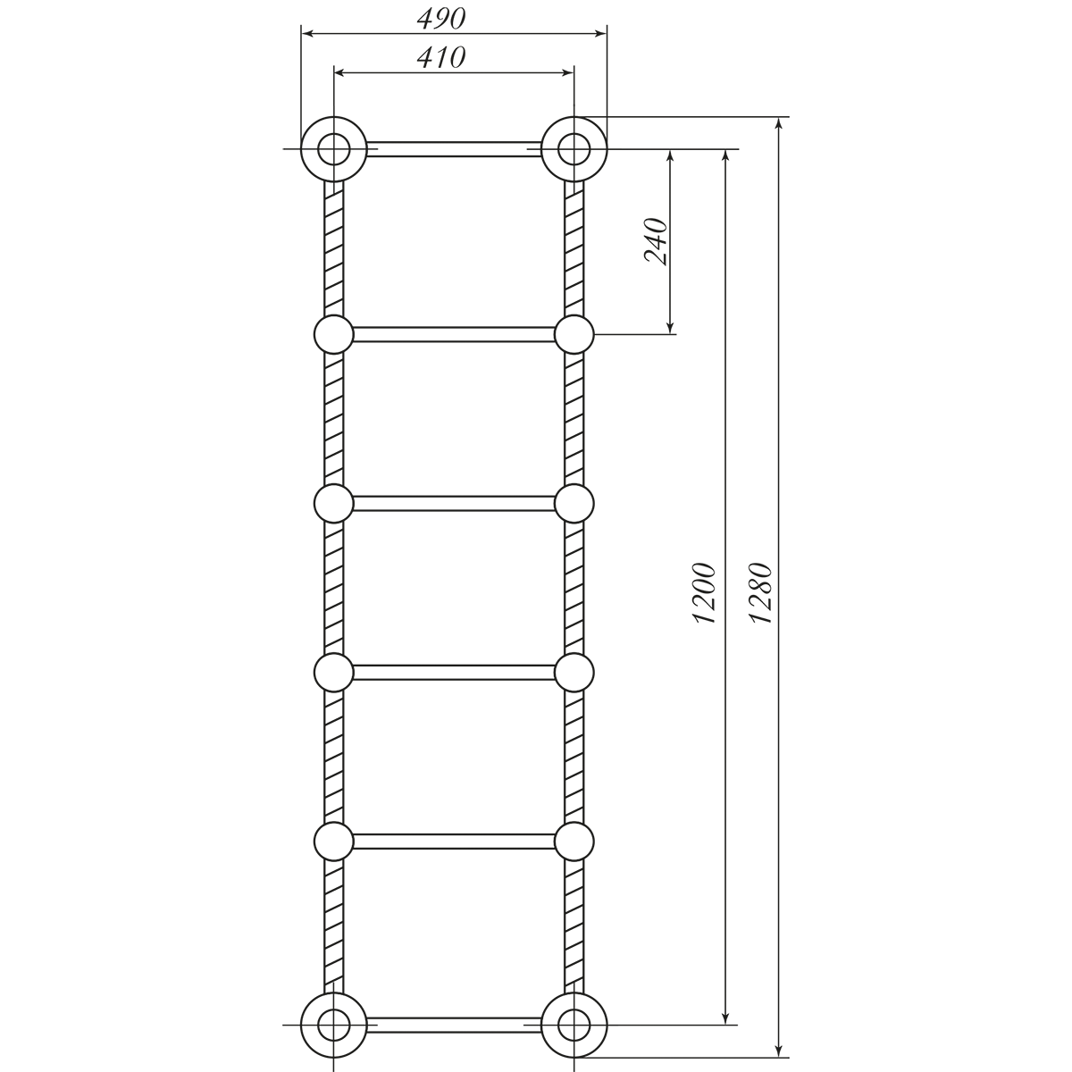 Полотенцесушитель водяной Migliore Edera 128x49 ML.EDR-HY.210.BR бронза