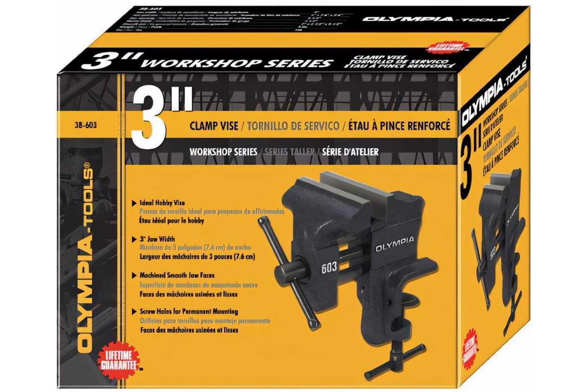 Настольные слесарные тиски NIKONA OLYMPIA-Tools 3" 38-603