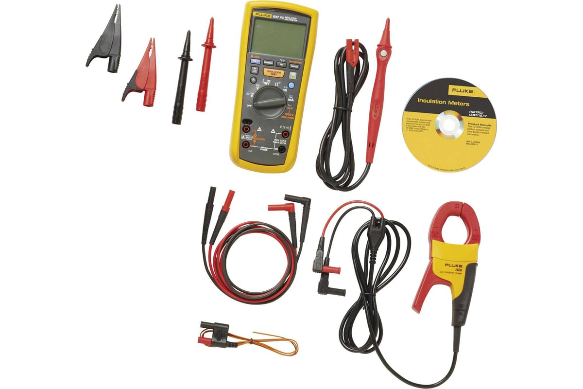 Комплект Fluke мультиметр-мегомметр + токовые клещи 1587/I400 FC