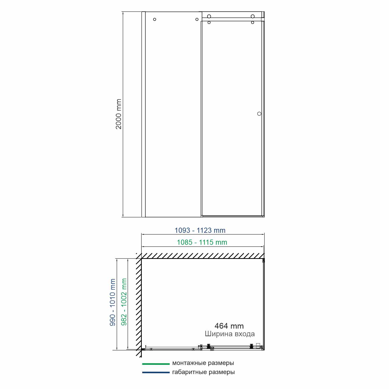 Душевой уголок WasserKRAFT Vils 56R16 110x100 прямоугольный