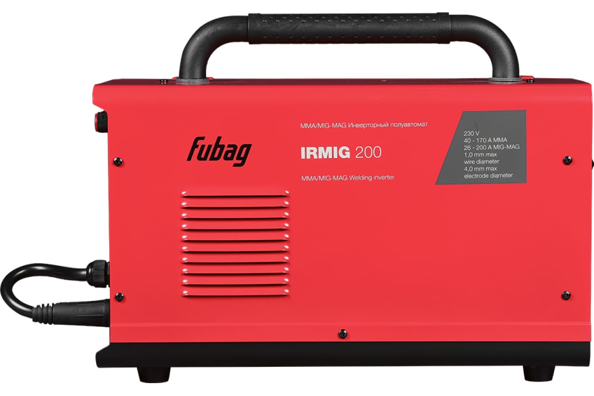 Сварочный полуавтомат инвертор Fubag IRMIG 200 с горелкой 250 А 41391