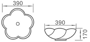 Раковина CeramaLux N9078 39 см