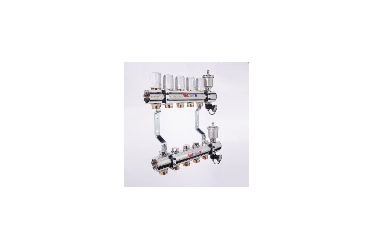 Коллекторная группа в сборе, 1х5 вых. Евроконус 3/4 Valtec VTc.594.EMNX.0605