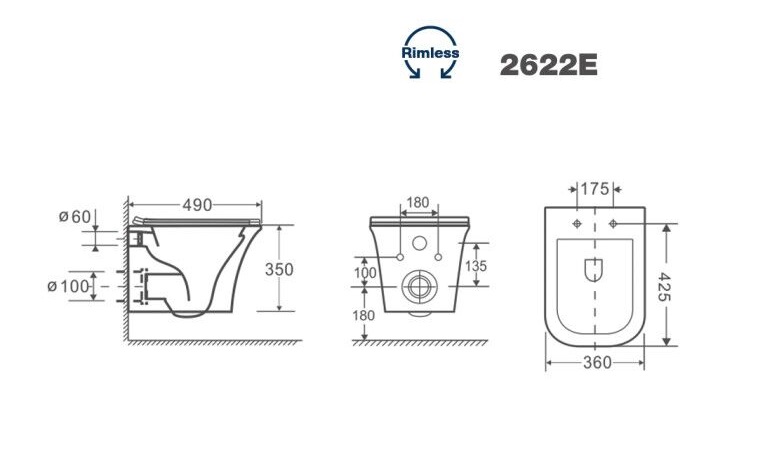 Подвесной унитаз Cerutti Arno Aria CT7839 безободковый, с микролифтом