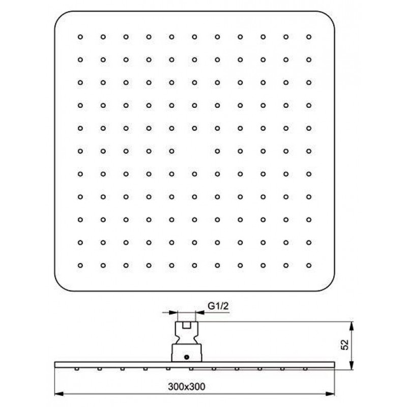 Верхний душ Ideal Standard IdealRain Cube L1 B0025AA