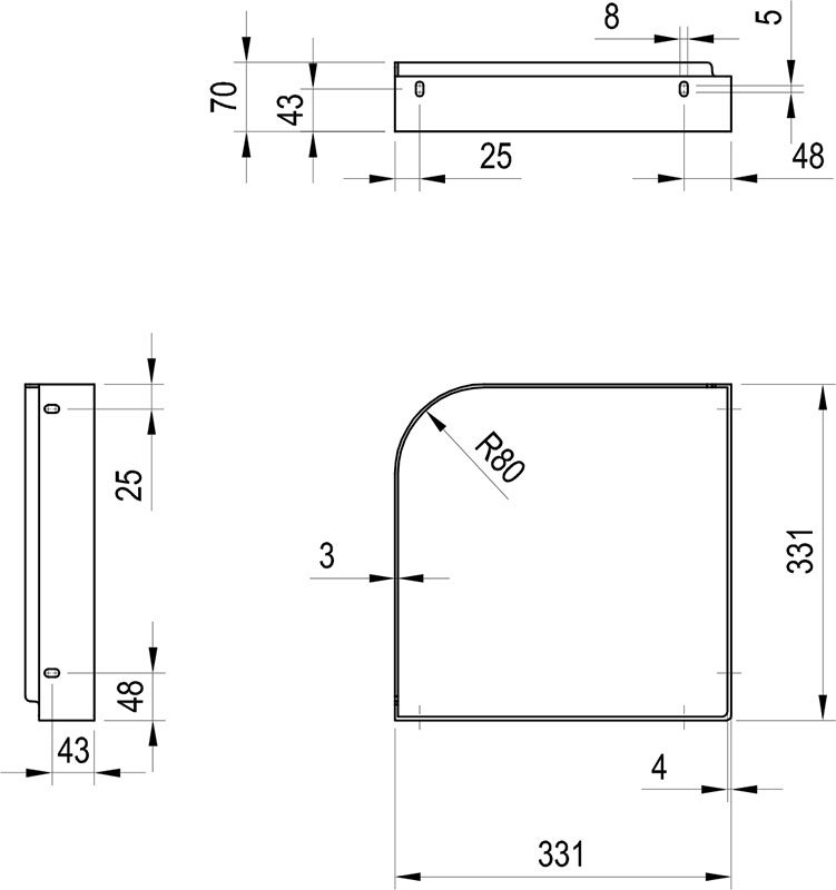 Консоль для раковины Ravak Yard X01775 белый