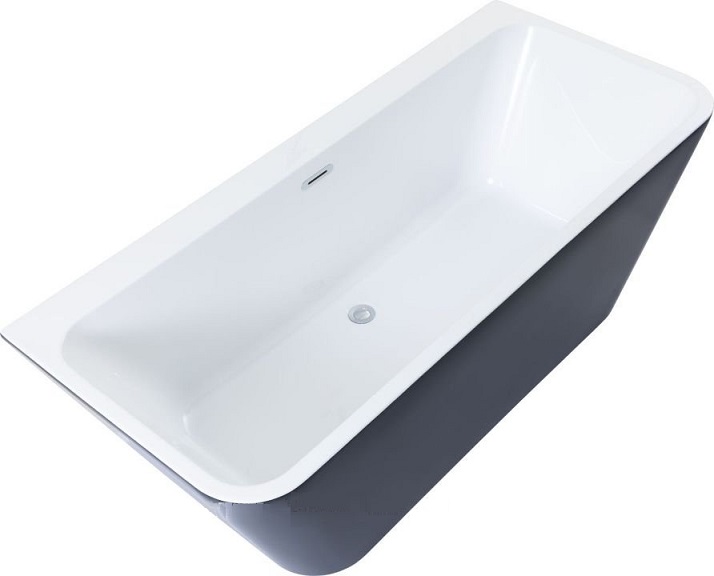 Акриловая ванна Aquanet Family Perfect 170x75 см, 13775-GW-MB белый/черный матовый
