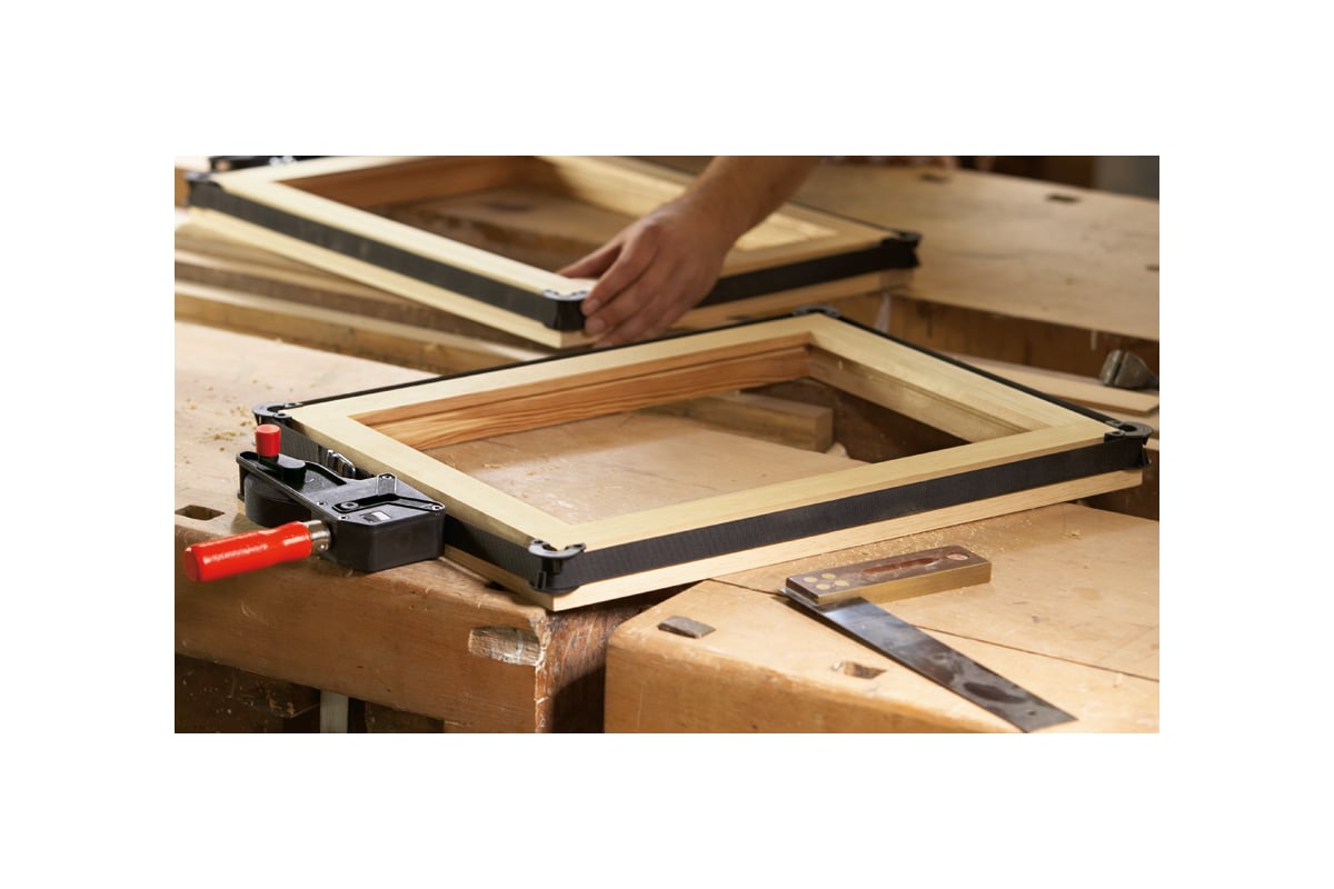 Зажим BESSEY ленточный до 7 м, уголки адаптируемые (4 шт) в комплекте BE-BAN700