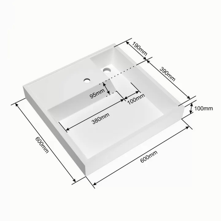 Раковина Санта Юпитер 60x60 см с кронштейнами