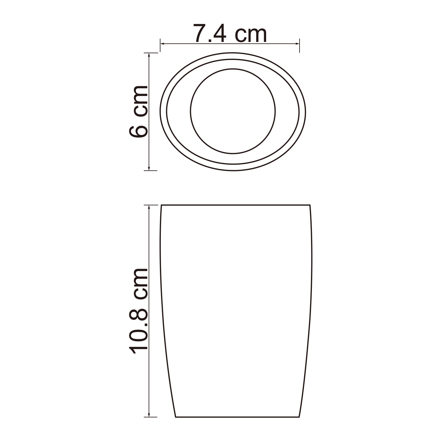 Стакан WasserKRAFT Dinkel K-4628 белый