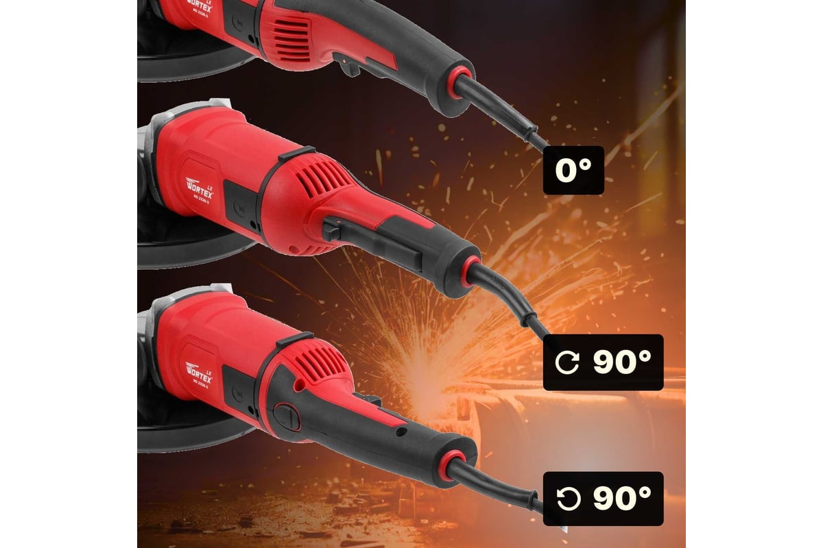 Угловая шлифмашина Wortex AG 2326-3 0319091