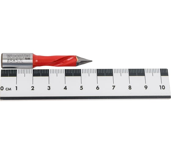 Сверло сквозное 8x25x57 мм, S10x27 мм, L Woodtec ИН 359088