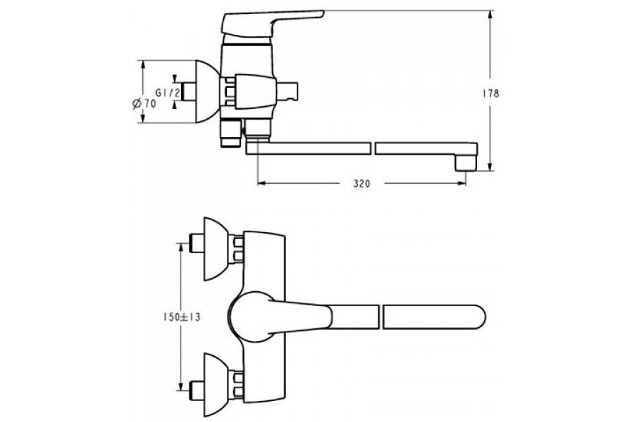 Смеситель универсальный Ideal Standard Cerasprint 2012 B9569AA