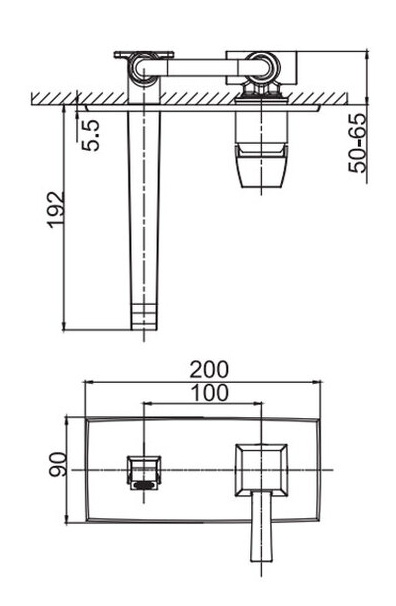 Смеситель для раковины Caprigo Diamante 50-027 золото