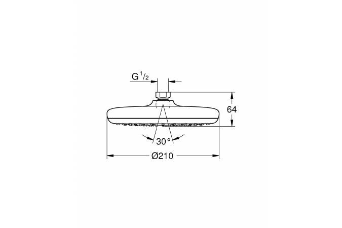 Верхний душ Grohe Tempesta 210 26410000