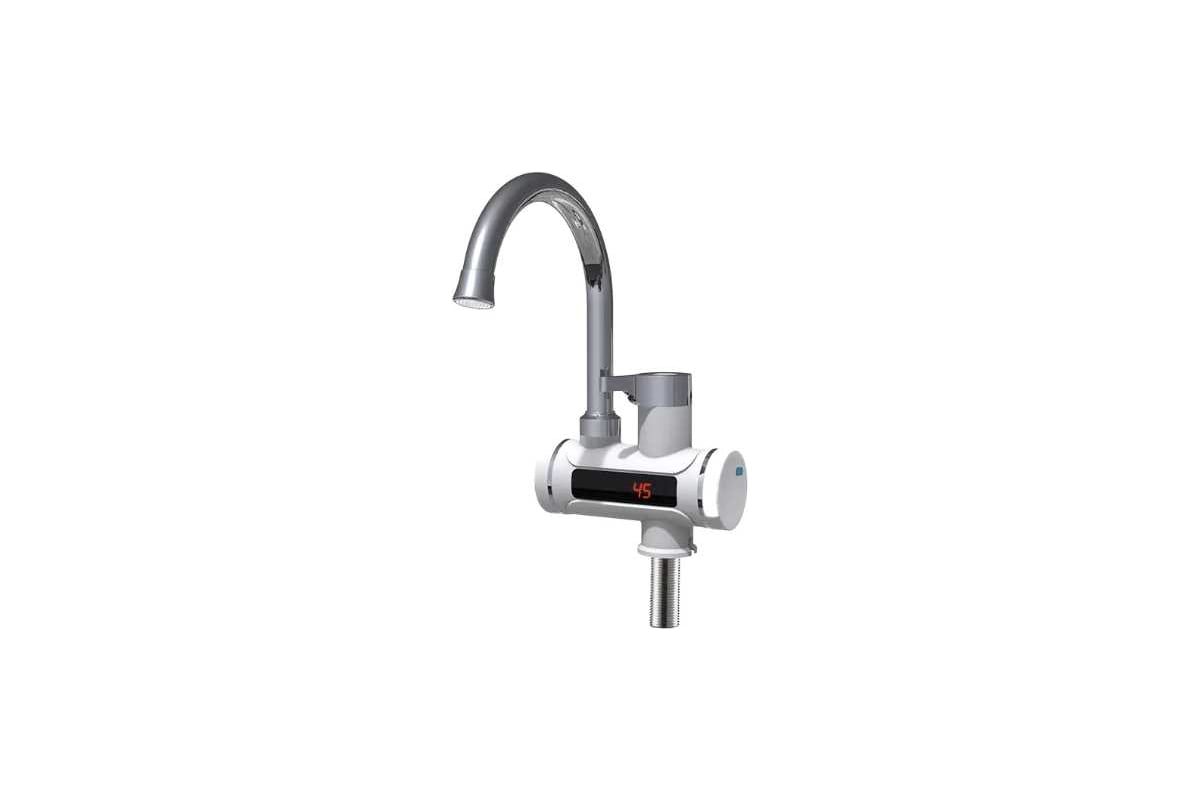 Кран-водонагреватель проточного типа UNIPUMP BEF-001 с дисплеем и жестким изливом 14380
