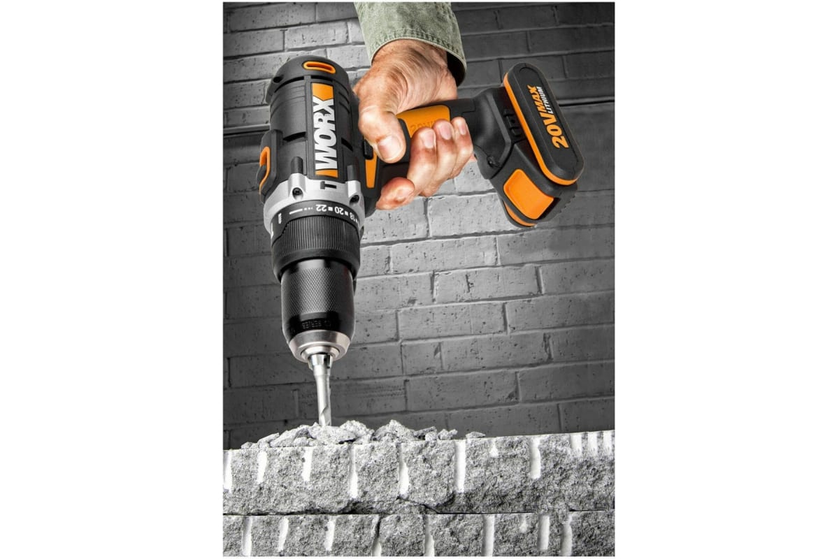 Аккумуляторная ударная дрель-шуруповерт Worx WX371.1