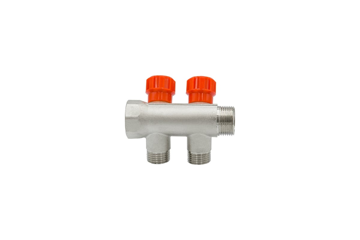 Коллектор VRT 3/4"x1/2", с регулировочными вентилями, 2 выхода 524076